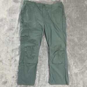 Duluth Trading Pants Women's Size 18x29 Flexpedition Slim Leg Cargo Green Nylon